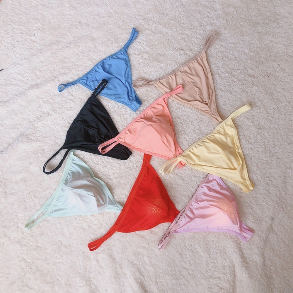 COLORHM Sexy Men Ice Silk Sheer Pouch G String Bikini Briefs Thongs
