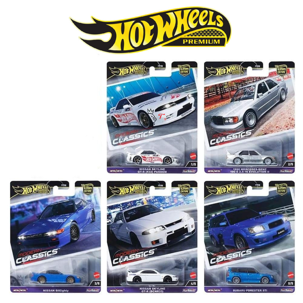 Hot Wheels Premium Modern Classics Mix Nissan Skyline R32 R33 Merce