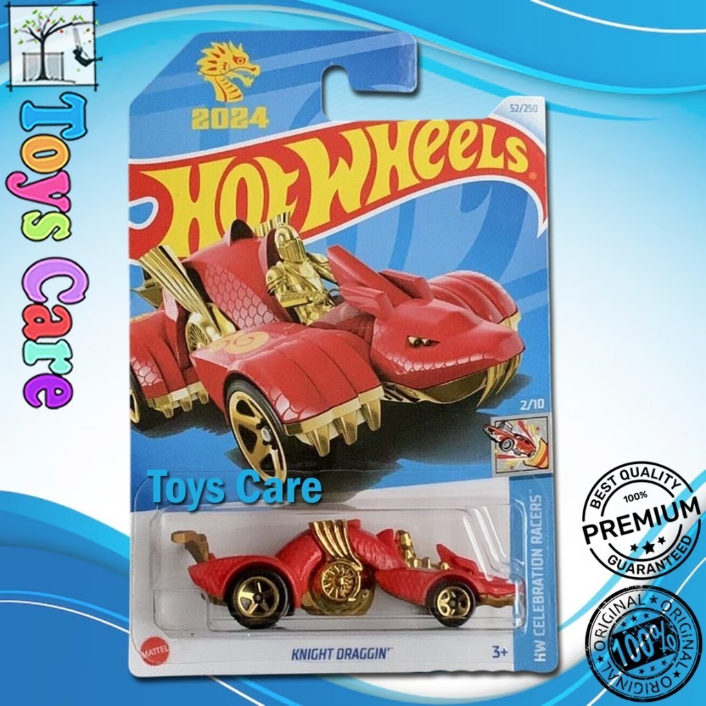 MERAH Hot Wheels Knight Draggin Red Dragon Zodiac Car Dragon