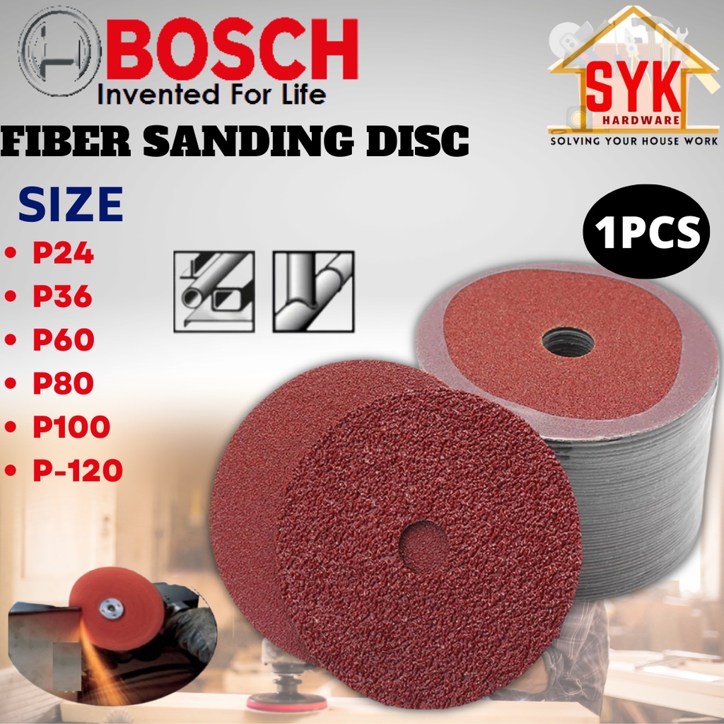 SYK Bosch 4 Inch Fiber Sanding Disc Grinding Disc Mata Grinder Kertas