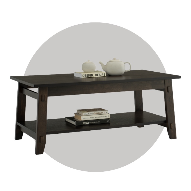 Alora Furniture Hassun Coffee Table Meja Kopi Wooden Coffee Table