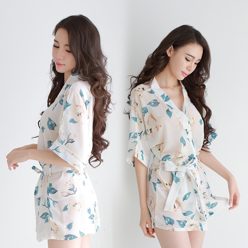 ReadyStock Loveena Floral Robe Sleepwear Nightwear Lingerie Baju