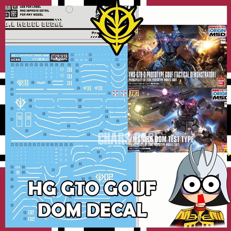 HG GTO GOUF DOM DECAL DALIN DECAL UC56 Shopee Malaysia