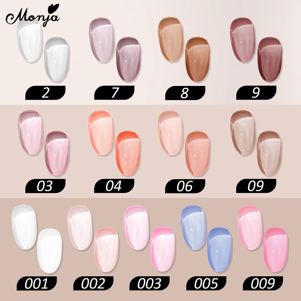 Monja Milky Jelly White Nude Gel Polish Translucent Manicuring Uv Led