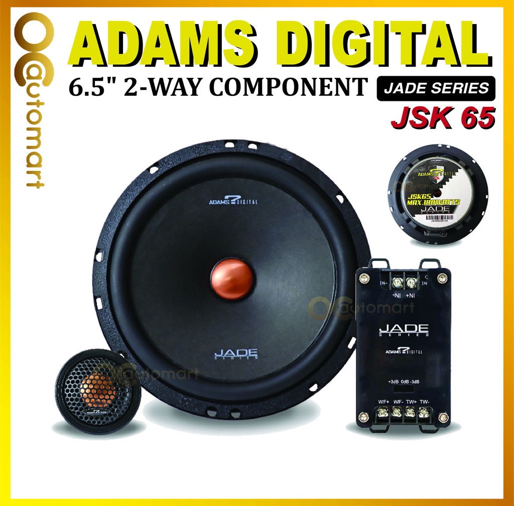 Adams Digital Inch Way Component Tweeter Mid Speaker Set Jsk