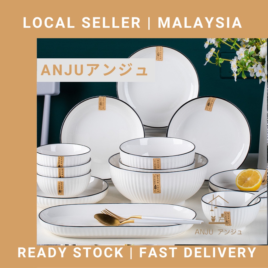 Yamada Japanese Style Nordic Premium Ceramic Dinnerware Dinner Set