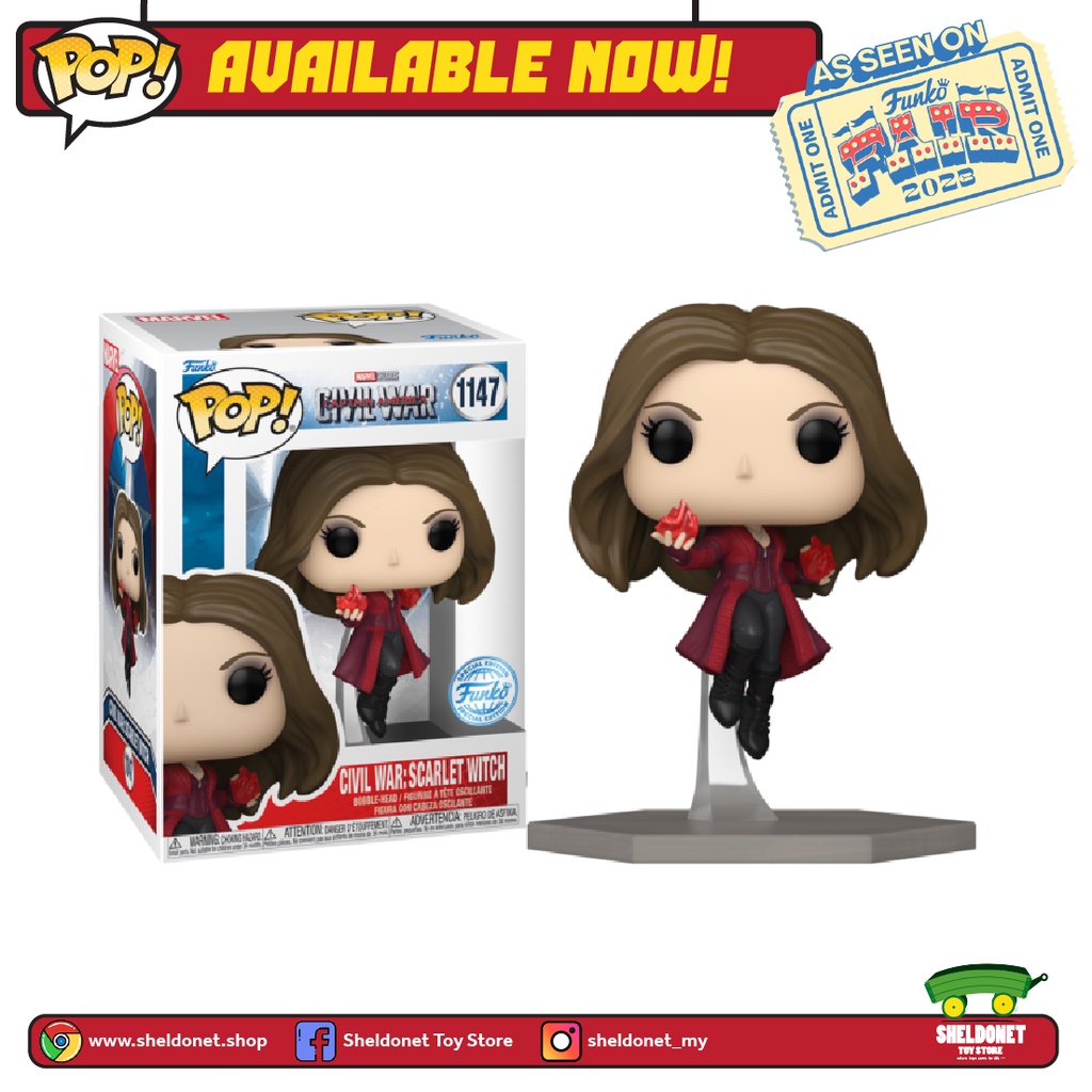 In Stock Funko Pop Marvel Civil War Build A Scene Scarlet Witch