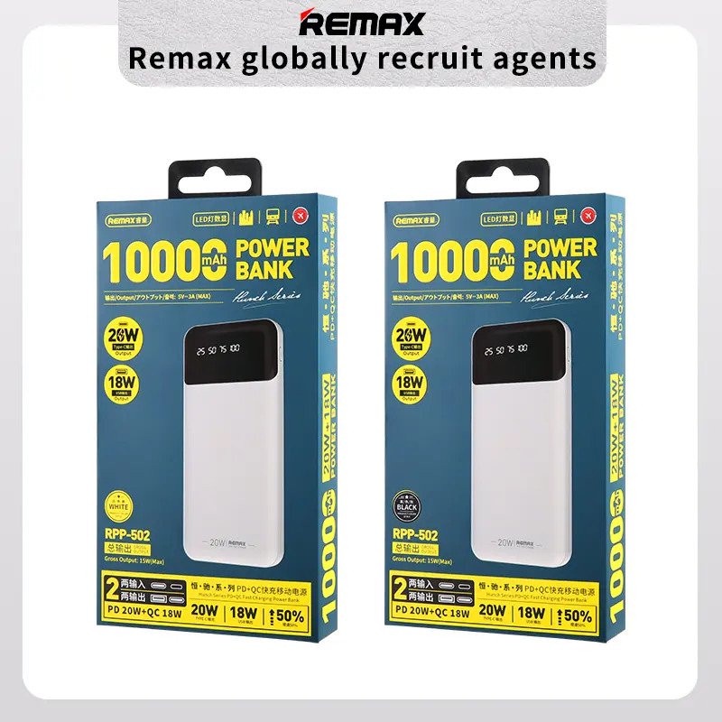 REMAX ORIGINAL Remax RPP 502 Fast Charging 10000mAH Pd20W Qc18W Led