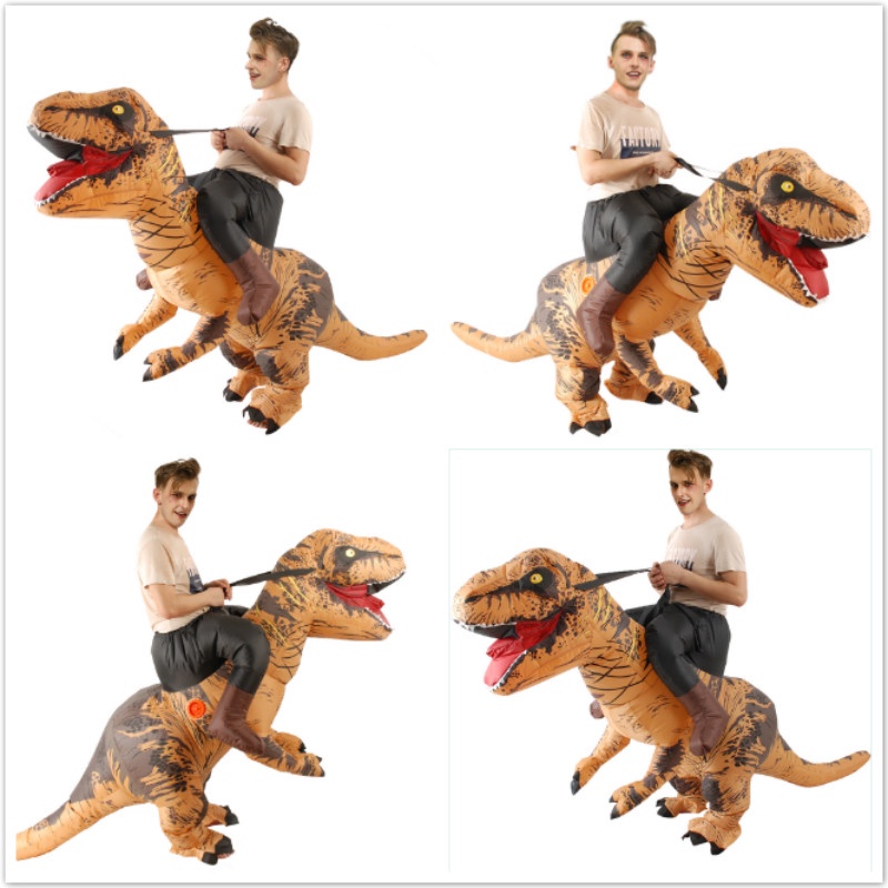 T Inflatable Dinosaur REX Ride On Costume Blowup Cosplay Fancy Dress