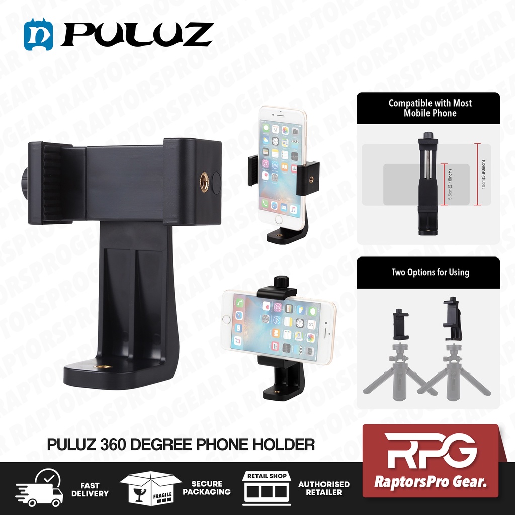 Puluz Degree Vertical Horizontal Phone Holder Shopee Malaysia