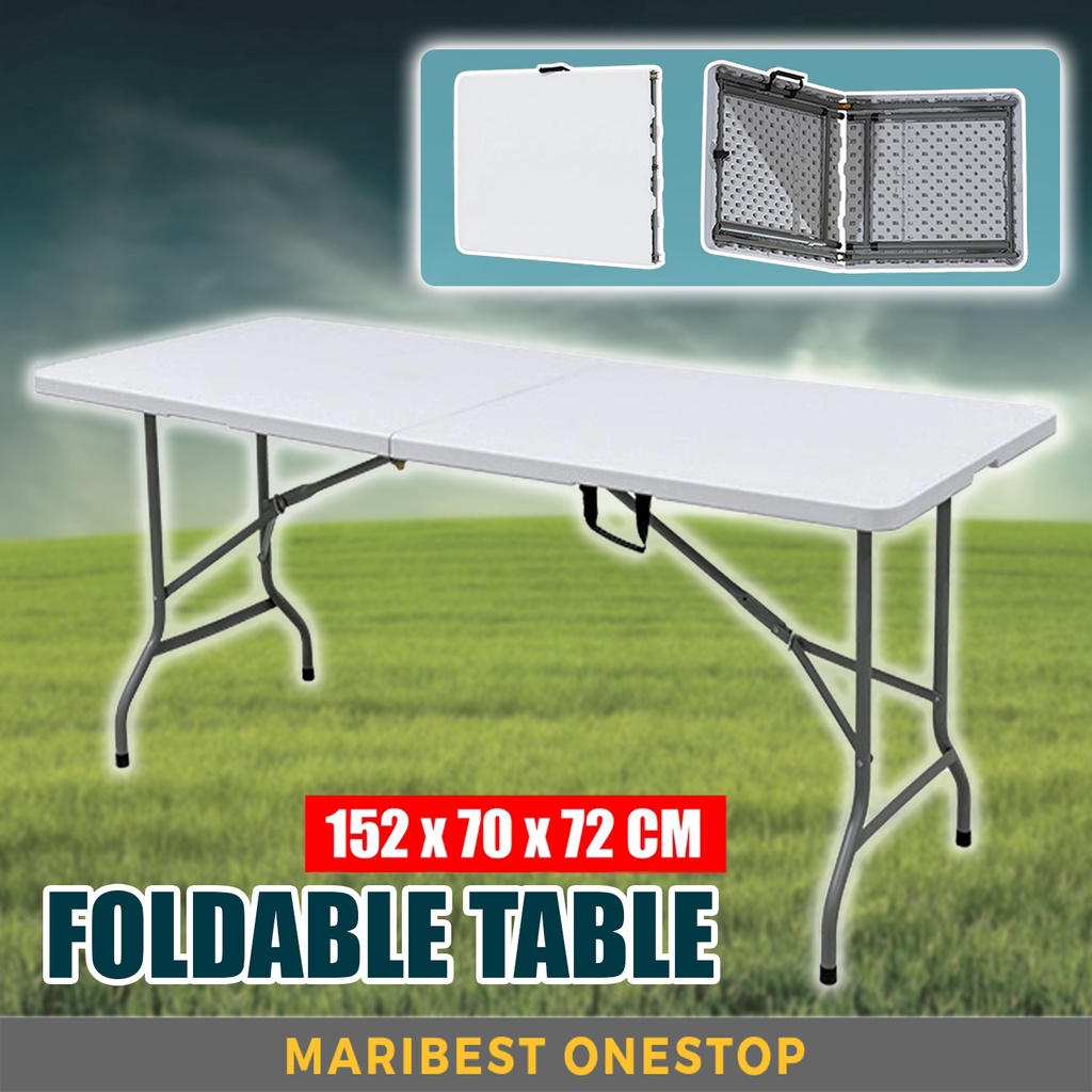 Ft Foldable Banquet Table Meja Lipat Pasar Malam Niaga Camping Folding