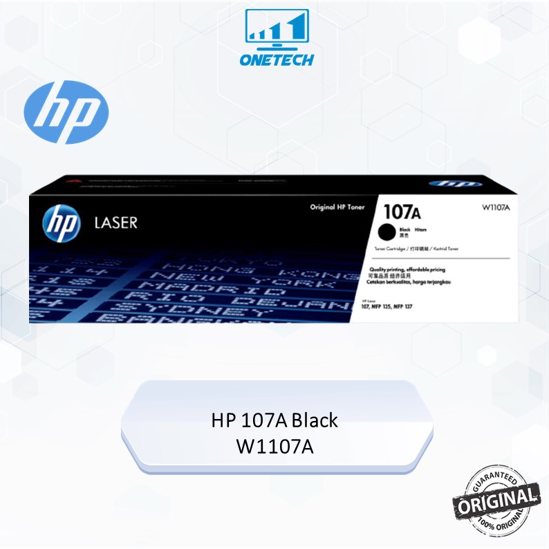 HP W1107A 107A Black Original Laser Toner Cartridge Shopee Malaysia