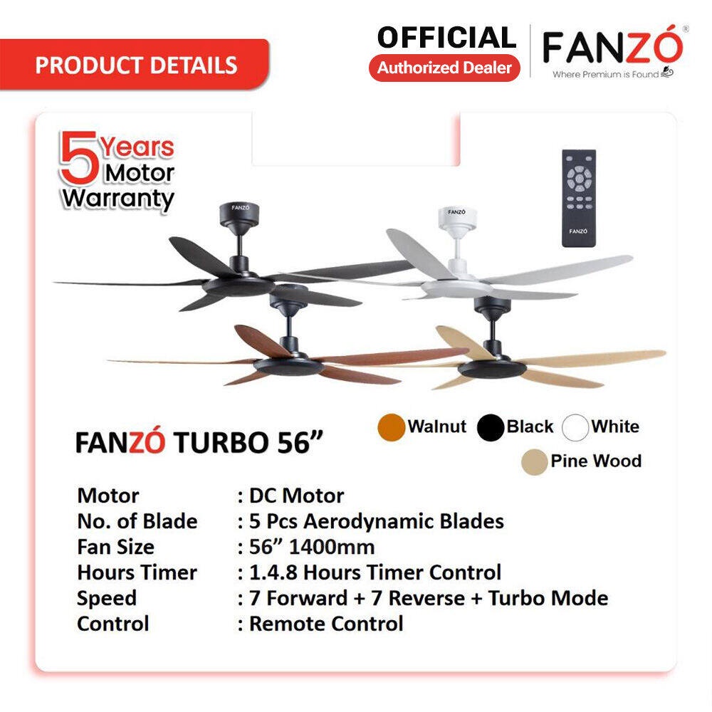 Fanz Turbo Turbo Baby Speed Turbo Dc Motor Blades Remote