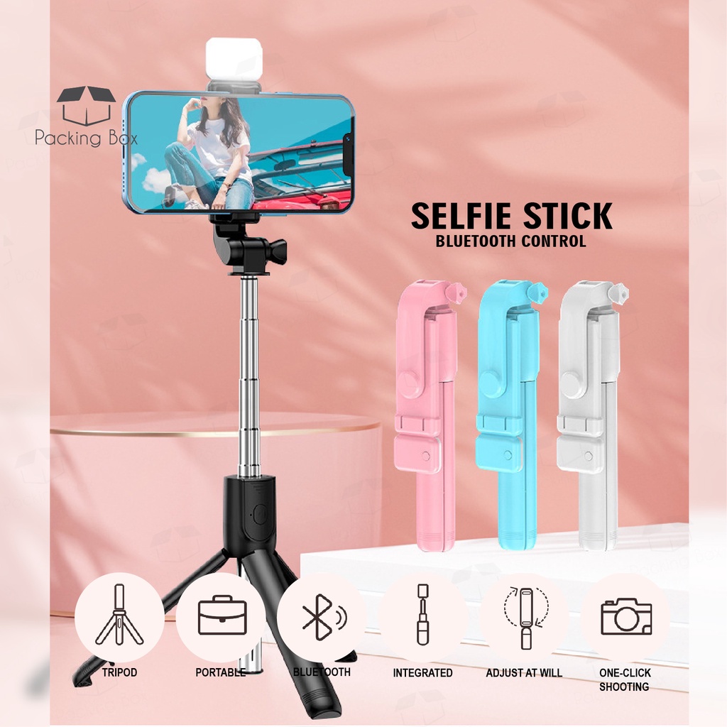 Pkb Multifunction Bluetooth Selfie Stick Tripod Monopod Phone Holder