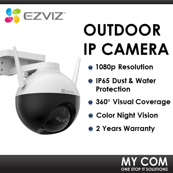 Ezviz C8C 1080p H 265 Video Wi Fi 360 Outdoor Pan Tilt Color Night