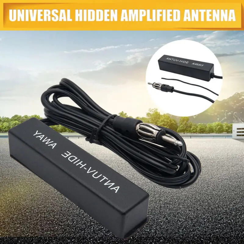 Universal Car Hidden Amplified Antenna Kit Electronic Stereo Am Fm