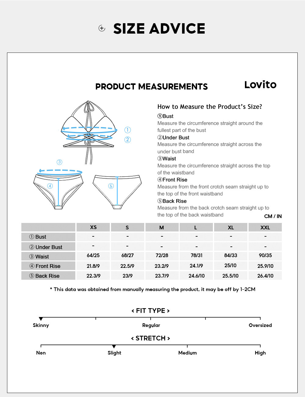 Lovito Casual Bikini Sets Contrast Binding Spring Summer Bikini Sets