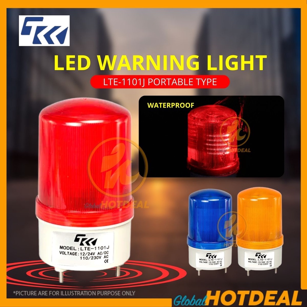 LTE 1101J Multivoltage Warning Light With Buzzer Industrial Beacon