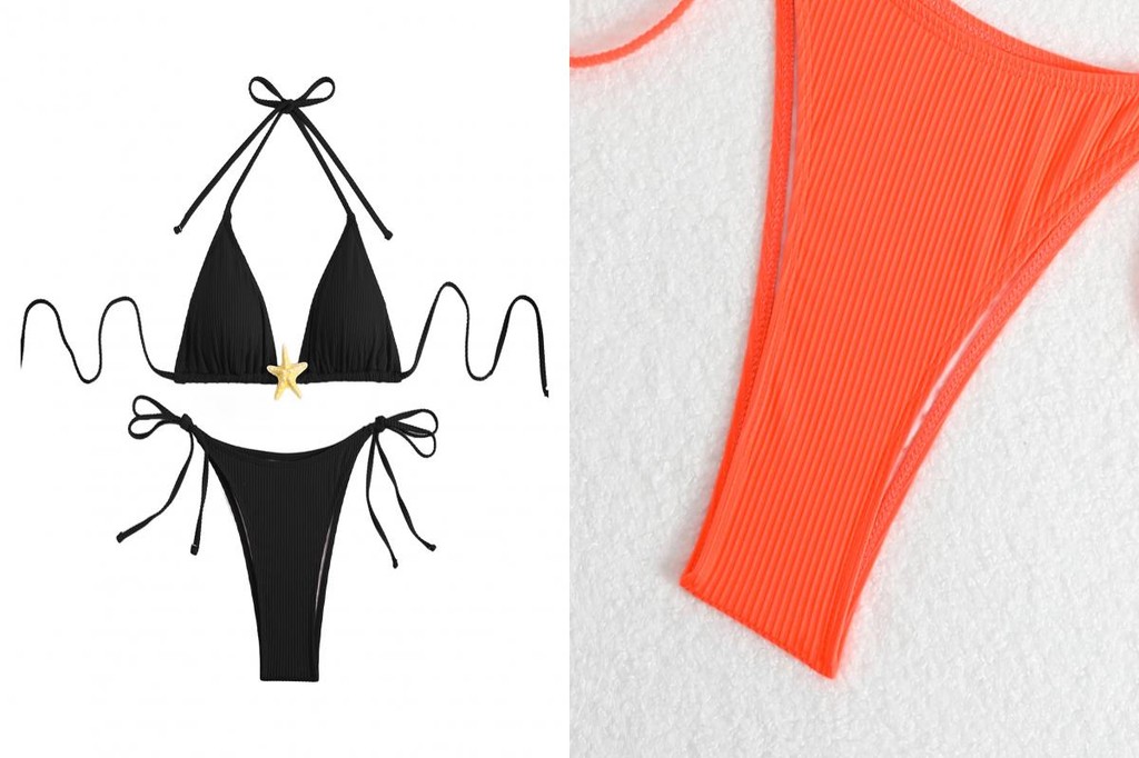 FA Seaside Themed Swimwear Two Piece Halter Neck Bikini Sexy Starfish