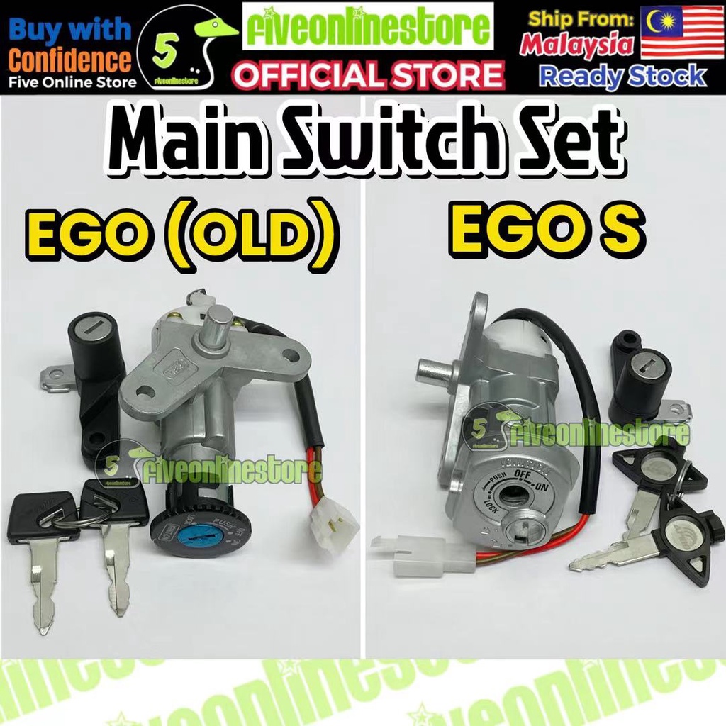 Yamaha EGO S EGOS Main Switch Assy Key Set Grade A Kunci Key Set Suis