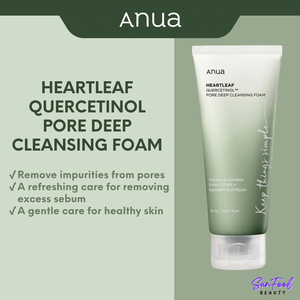 Anua Heartleaf Quercetinol Pore Deep Cleansing Foam Ml Shopee Malaysia