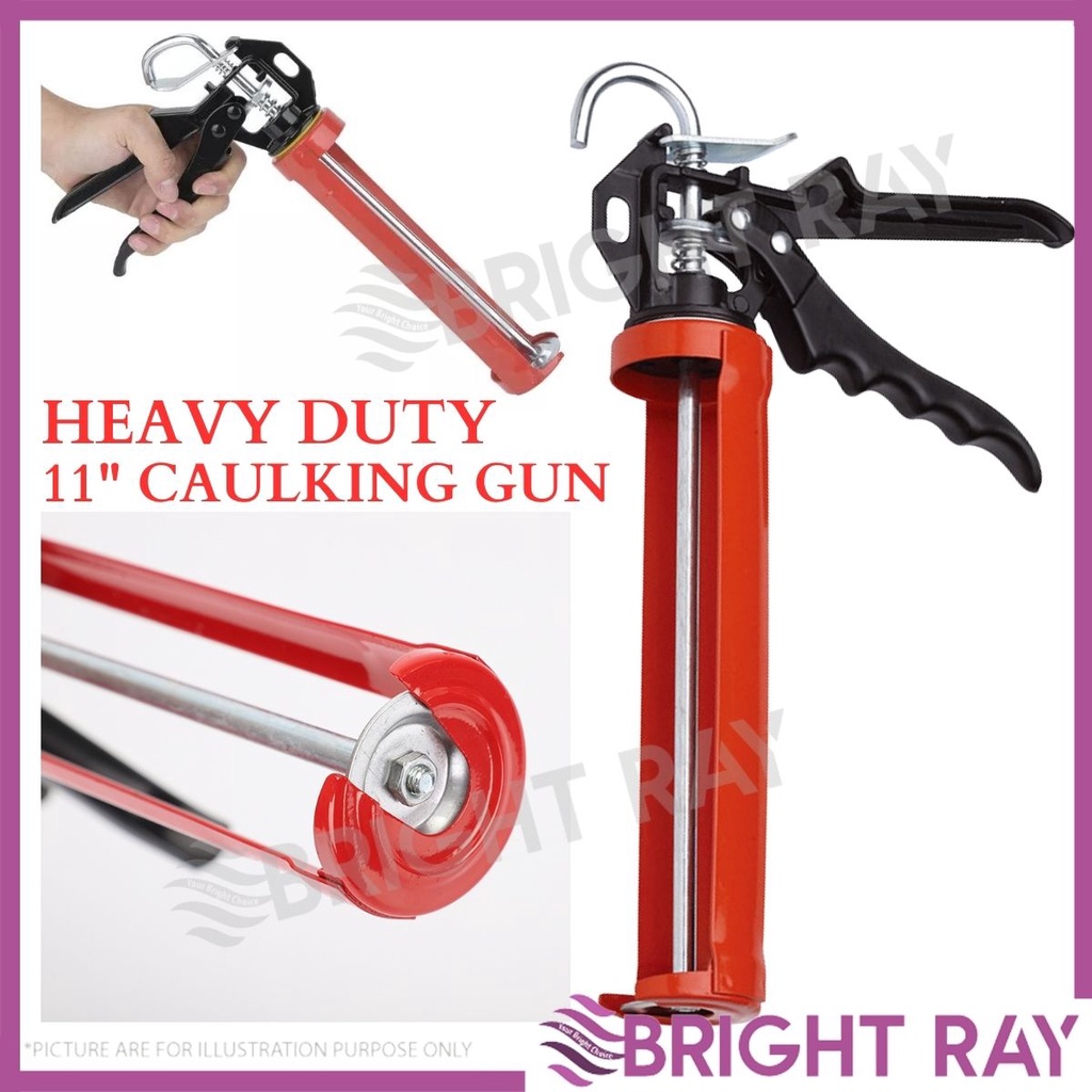 11 HEAVY DUTY Caulking Gun Smooth Rod Drip Free Caulk Gun Alat Tolak