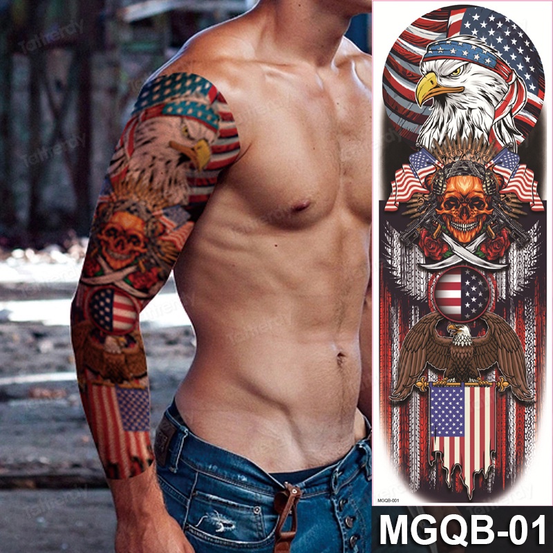 Large Size Full Arm Sleeve Temporary Tattoo Stickers Men Women Sexy