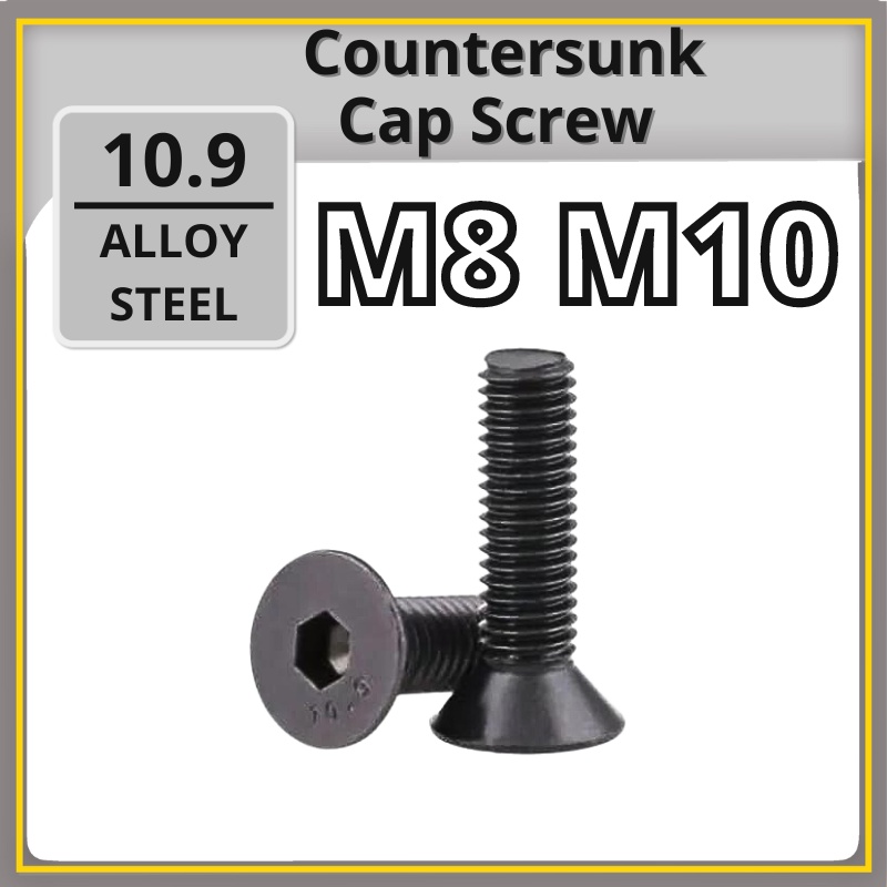 M8 M10 Hex Socket CSK Cap Screw DIN7991 Alloy Steel Grade 10 9