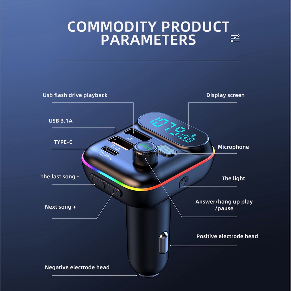 Local Seller Kebidumei Car Bluetooth Fm Transmitter Qc Pd Type