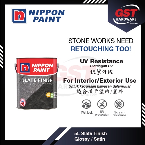 Nippon Paint Slate Finish 5L Nippon Slate Finish For Pebble Wash Sand