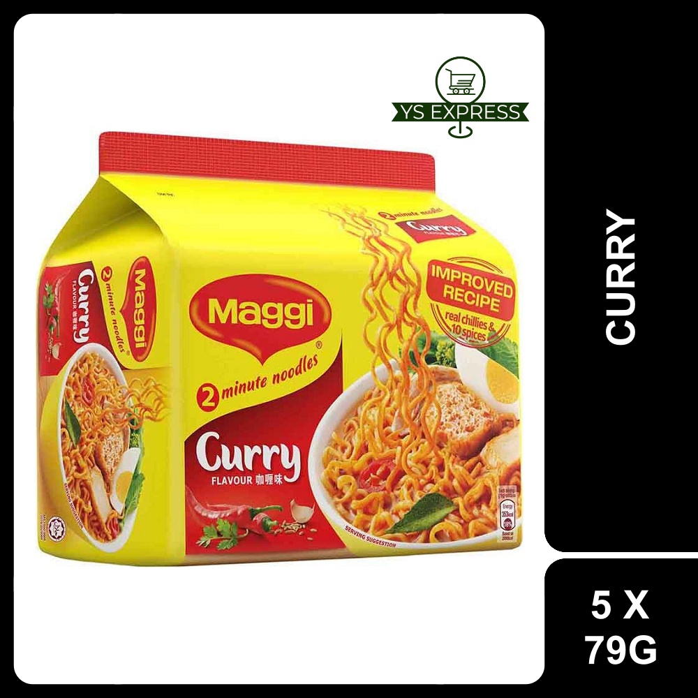 MAGGI Instant Noodle Curry 5 X 79G Mi Segera Perisa Kari Shopee