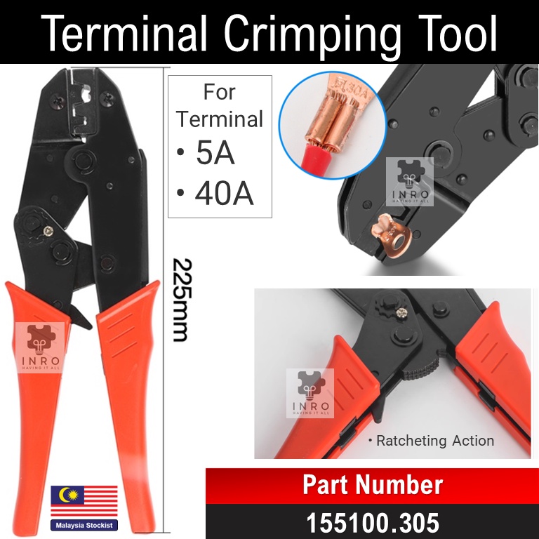 Open Naked Non Insulated Terminal Crimping Press Pier Tool 5A 40A