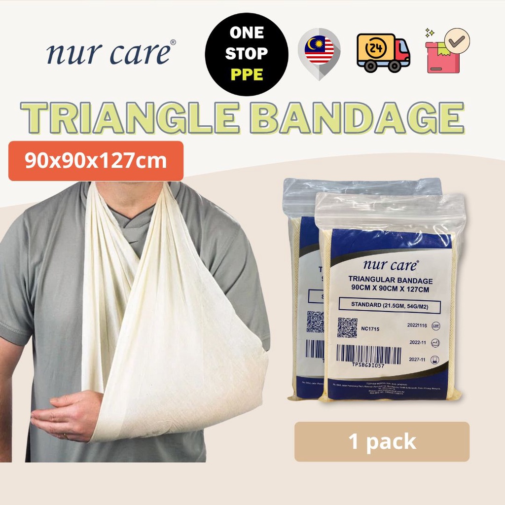 Nur Care Triangular Bandages Kain Anduh Anduh Tangan Cm X Cm