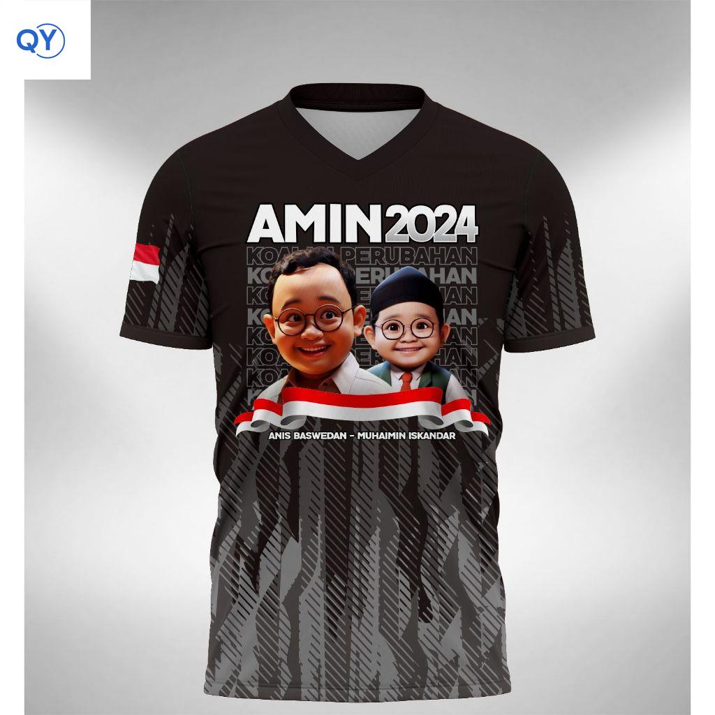 QY Kaos Jersey PILPRES Anies Baswedan Muhaimin Iskandar CAK IMIN