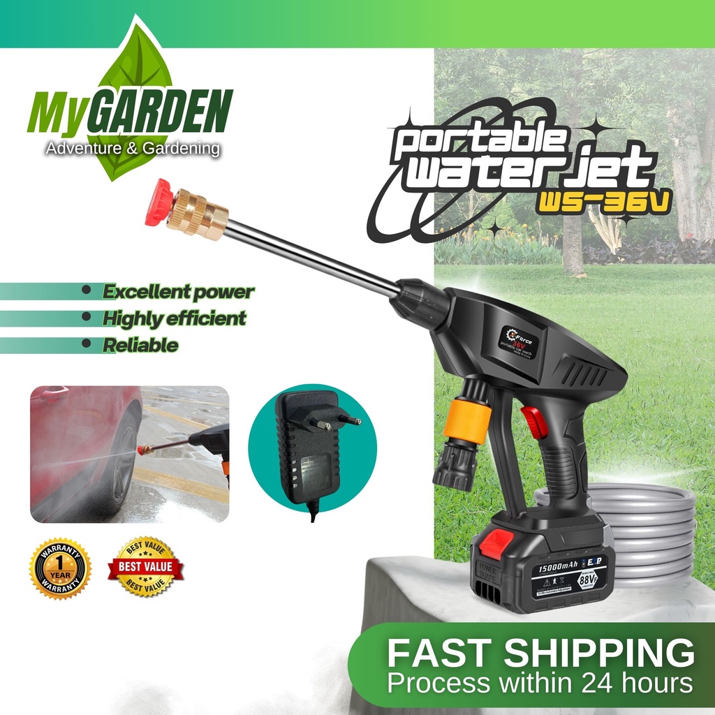 Wireless Water Jet High Pressure Washer Garden Tool V Power Machine