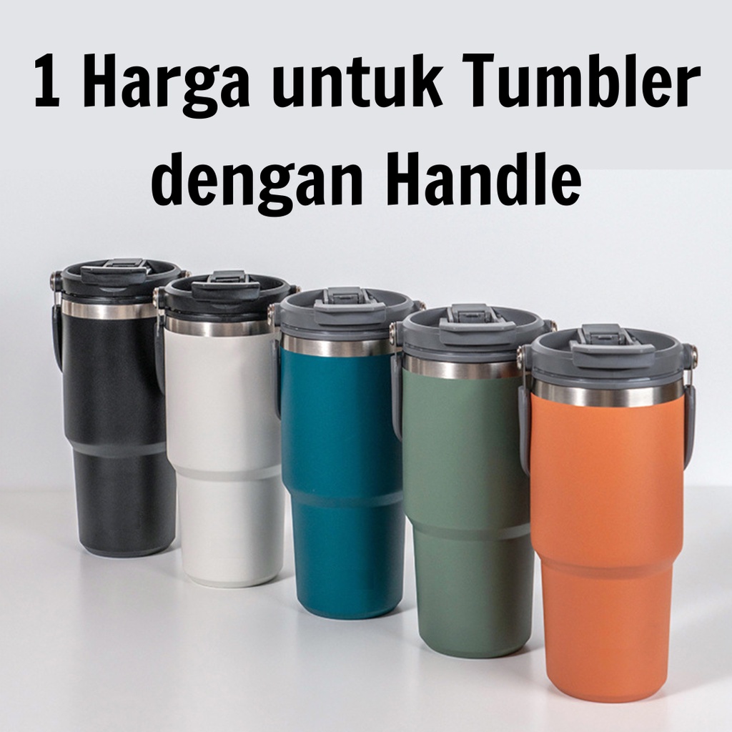 900ml 1200ml Tumbler Dengan Handle Thumbler Stainless Steel Insulated