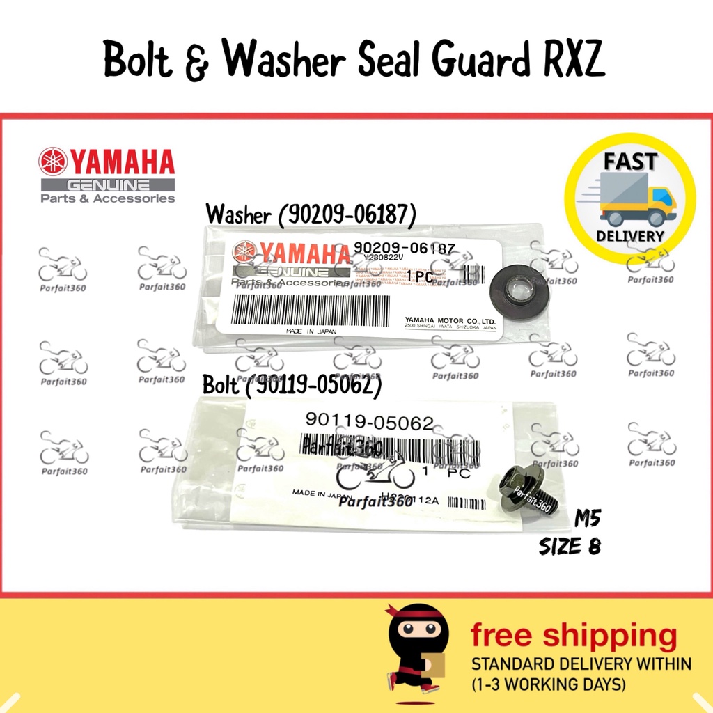 Rxz Bolt Washer Seal Guard Swingarm Screw Skru Dan Wasir Getah