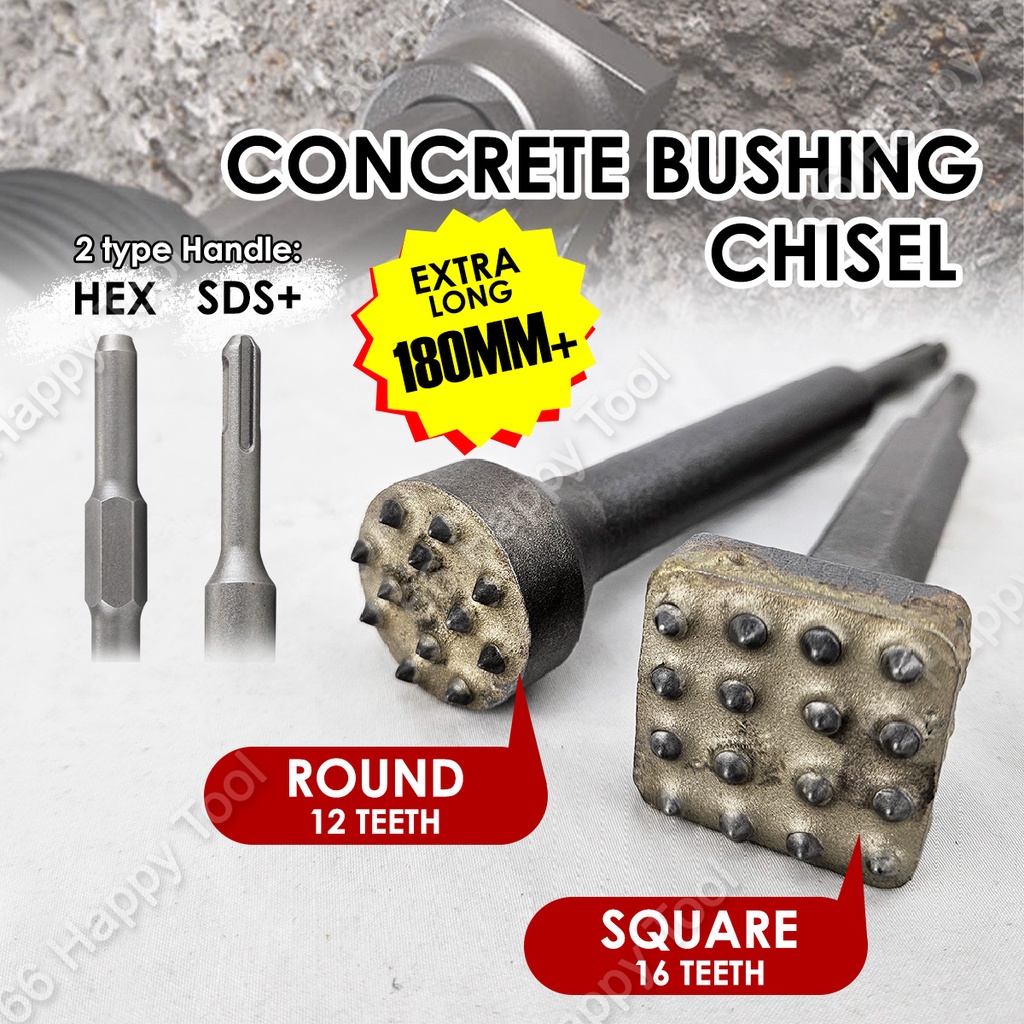 Sds Hexagon Concrete Bushing Hammer Chisel Drill Bit T T Point