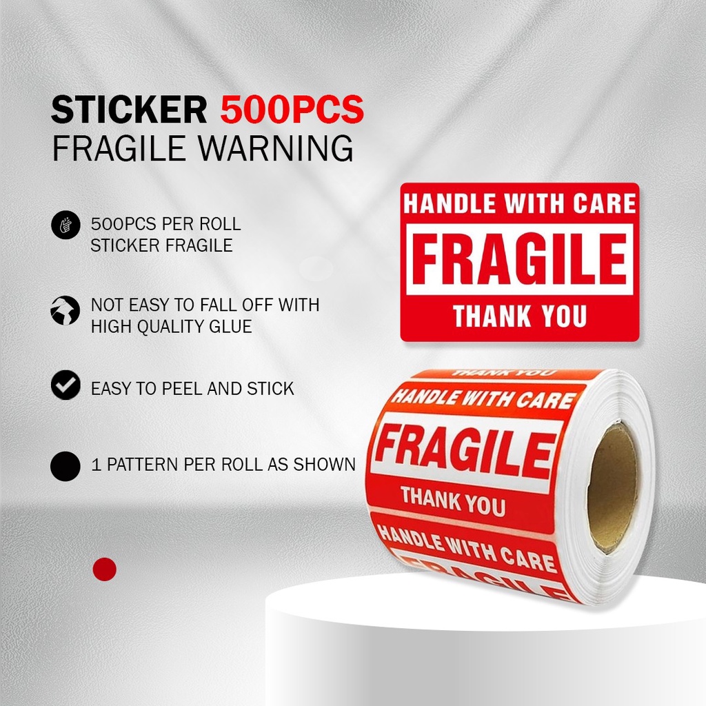 Sticker Fragile Handle With Care Warning Sticker Etiquette Fragile 500