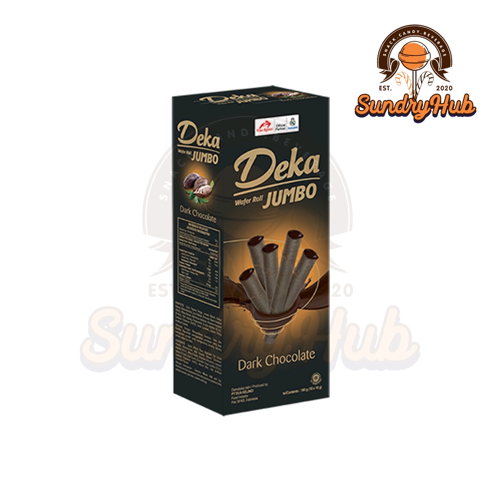 Deka Wafer Roll Jumbo Dark Chocolate 160g Shopee Malaysia