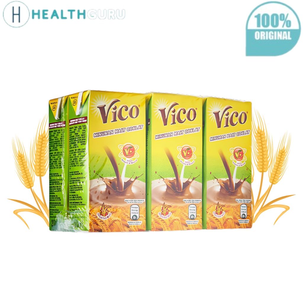 HealthGuru Vico Chocolate Drinks UHT 200ML X 6 S Cocoa Beverage Malt