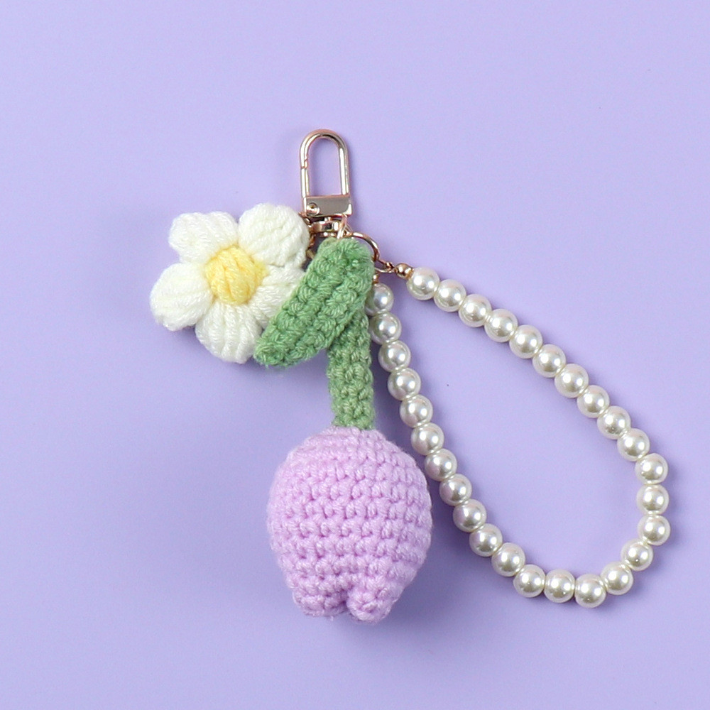 Mother S Day Gift Teacher S Day Gift Handmade Crochet Tulip Keychain