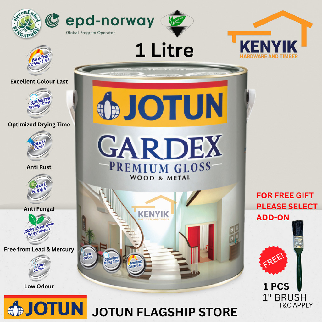 JOTUN 1L Gardex Premium Gloss Wood And Metal Surface Enamel Paint