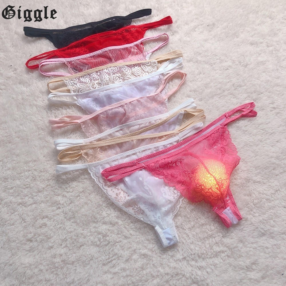 GIGSexy Men Lace Sheer Pouch G String Bikini Briefs Thongs Underwear
