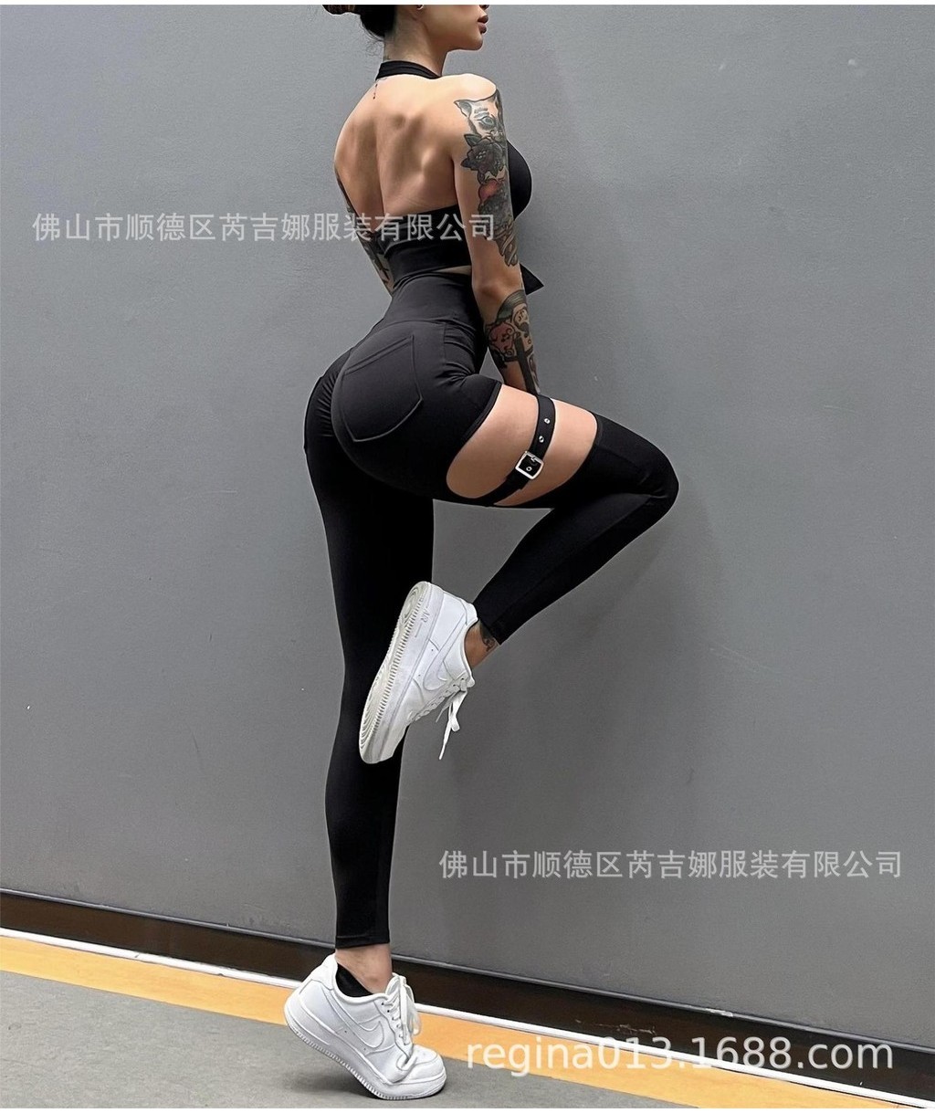 Sports Fitness Yoga Trousers Women Nude High Waist Skinny Hip Lift Sexy