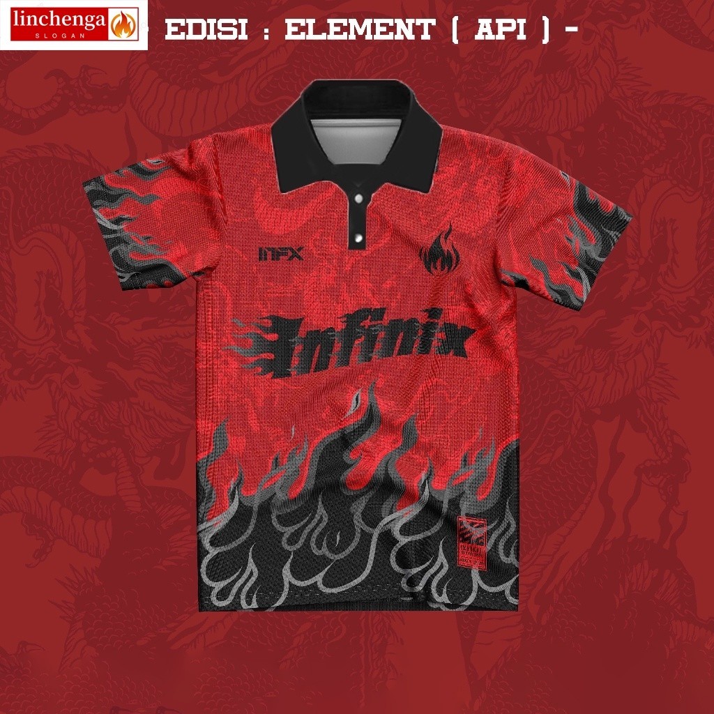 Oversized Retro Streetwear Jersey Edisi Element Api Shopee Malaysia