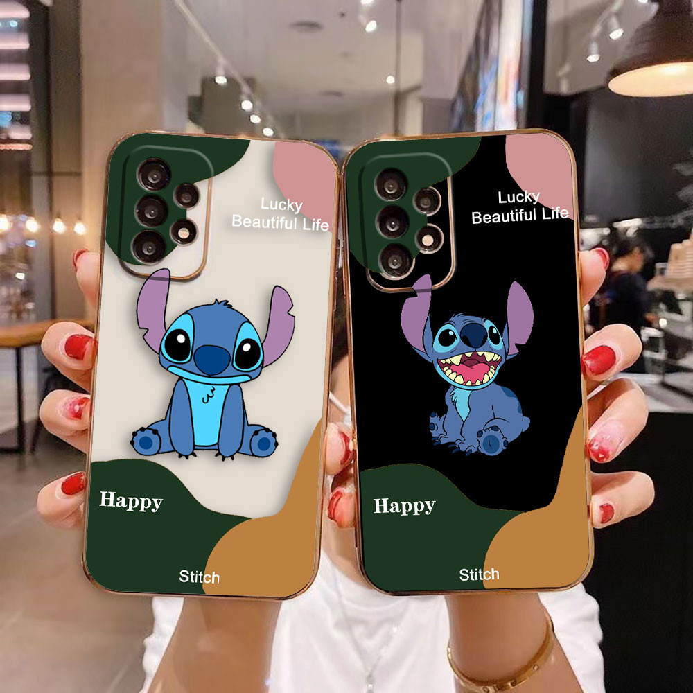 Cartoon Cute Happy Stitch E TPU Phone Case For SAMSUNG GALAXY A73 A72