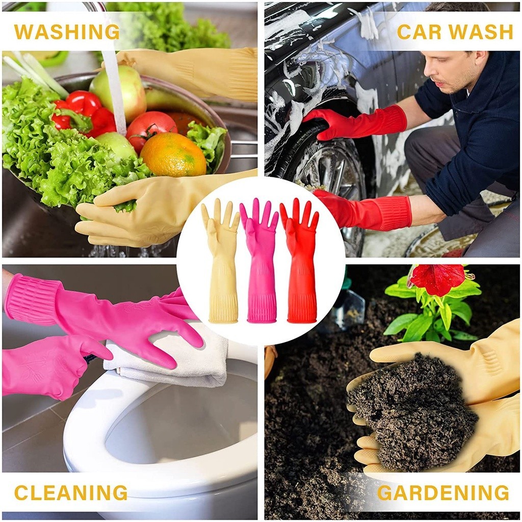 Cmthickened Lengthened Korea Cleaning Gloves Dishwashing Rubber