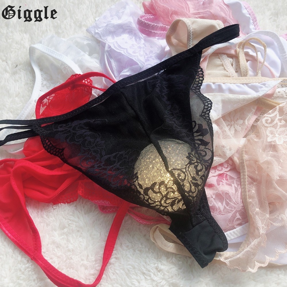 GIGSexy Men Lace Sheer Pouch G String Bikini Briefs Thongs Underwear
