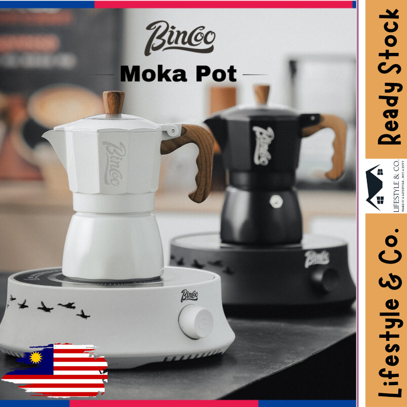 Bincoo Double Valve Pressurization Espresso Coffee Maker Moka Pot